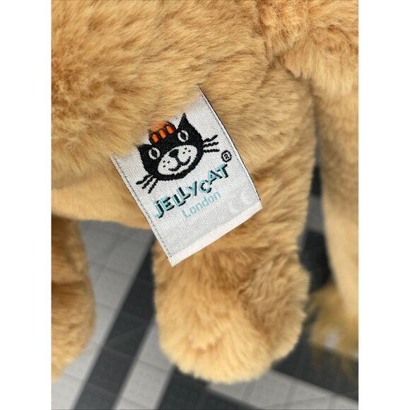 Jellycat Leonardo Lion Tan Brown Long Tail Soft Plush Stuffed Animal Toy 10in - Picture 6 of 6